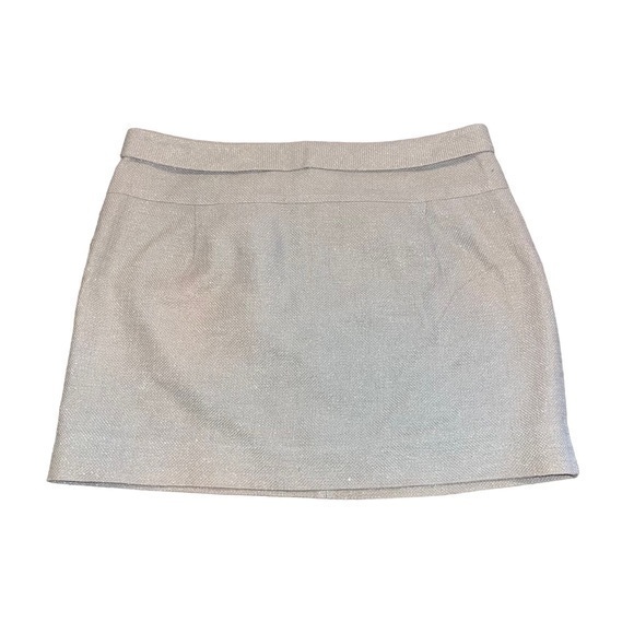 J. Crew Women’s Woven Gold Metallic Mica Mini Skirt Size 6 - Picture 1 of 6